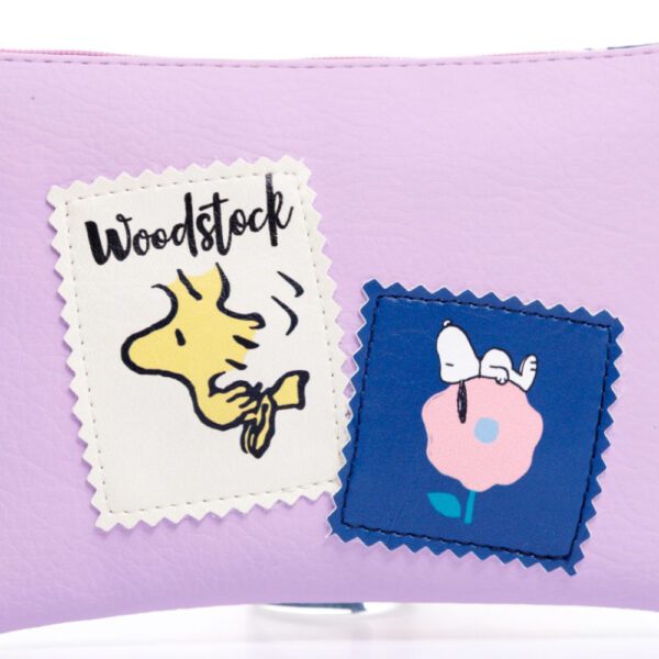 COSMETIQUERA O MONEDERO PARA MUJER RUANDA FLORES SNOOPY EN CUERO VEGANO - Imagen 5
