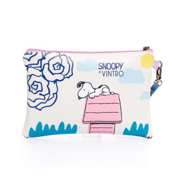 COSMETIQUERA PARA MUJER TOGO SNOOPY EN CUERO VEGANO CON PULSERA