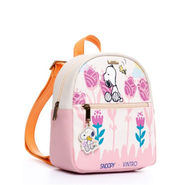 MORRAL PARA MUJER BASICO MINI SNOOPY EN CUERO VEGANO CON BOLSILLO POSTERIOR - Imagen 2